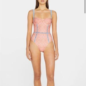 Carolina K Carmel High Cut Underwire One-Piece Swimsuit XS NWT